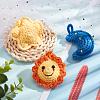 3Pcs 3 Style Woolen Yarn Crochet Pendant Decorations HJEW-FG0001-13-5