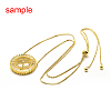 Brass Micro Pave Cubic Zirconia Pendants LS-ZIRC-G130-09P-NR-3