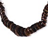 Natural Amber Disc and Rice Graduated Beaded Necklaces NJEW-T019-08-4