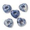Natural Blue Spot Jasper European Beads G-C252-01B-1