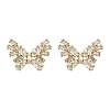Butterfly Brass Micro Pave Cubic Zirconia Stud Earrings EJEW-M082-17G-01-3