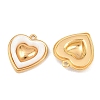 304 Stainless Steel & Resin Pendants STAS-G394-12G-2