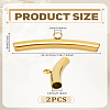 2Pcs Curved 304 Stainless Steel Tube Tube Bails STAS-LP0004-75G-2