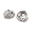 Brass Micro Pave Green Cubic Zirconia Pendants KK-G481-08P-2