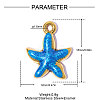 304 Stainless Steel Enamel Pendants STAS-OY015-29G-02-2