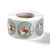 8 Patterns Christmas Round Dot Self Adhesive Paper Stickers Roll DIY-A042-01C-2