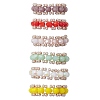 Faceted Rondelle Glass Beaded Stretch Rings for Women RJEW-JR00824-2