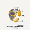 304 Stainless Steel Enamel Open Cuff Rings WG6321C-02-2