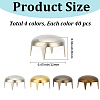 160Pcs 4 Colors Brass Studs Rivets KK-GF0001-23A-2