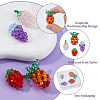 4Pcs 4 Styles Glass Woven Beads GLAA-FH0001-83-3