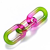 Two Tone Transparent Acrylic Linking Rings LS-OACR-S036-006B-N01-2