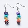 Natural & Synthetic Mixed Gemstone Dangle Earrings EJEW-JE02291-1