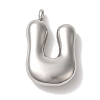 Non-Tarnish Ion Plating(IP) 304 Stainless Steel Pendants STAS-M017-08P-14-1