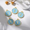 Golden Plated Alloy Enamel Charms X-ENAM-S118-04I-5