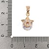 Brass Micro Pave Cubic Zirconia Pendants KK-E795-03KCG-02-3
