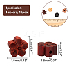 CHGCRAFT 16Pcs 4 Colors Natural Pecan Engraved Wooden Beads WOOD-CA0001-58-2