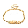 Constellation 202 Stainless Steel Figaro Chain Link Bracelets for Women Men LS-AJEW-U006-01D-1