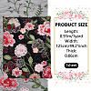 1 Yard Flower Pattern Embroidery Polyester Fabric AJEW-WH0314-473B-2