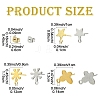 304 & 201 Stainless Steel Stud Earring Findings STAS-YW0011-14-3