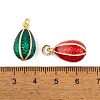 Brass Enamel Pendants KK-E112-15G-4