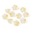 Electroplate Transparent Glass Beads Strands EGLA-N055-03A-10-1