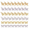 32Pcs 4 Styles Rack Plating Brass Connector Charms and 16Pcs 2 Styles Pendants KK-CA0002-41-1