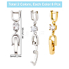 SUNNYCLUE 12Pcs 2 Colors Brass Extender Chain ZIRC-SC0001-21-2