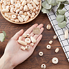 2 Bags Natural Unfinished Wood Beads Set WOOD-PH0001-89-6
