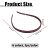 6Pcs 6 Colors Plastic Hair Band Findings FIND-DC0008-40-2