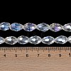 Transparent Electroplate Glass Beads Strands X-EGLA-N013-T10mm-B01-4