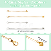 16Pcs 4 Styles 304 Stainless Steel End with Chains FIND-UN00025-3