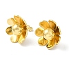 Brass Stud Earrings EJEW-B057-07G-2