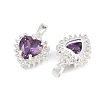Brass Micro Pave Cubic Zirconia Charms CU-CBAA6E8-07S-03-2