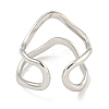 Non-Tarnish 304 Stainless Steel Irregular Open Cuff Ring for Women RJEW-A043-26P-3