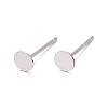 Anti-Tarnish Rhodium Plated 925 Sterling Silver Earrings Findings STER-P032-15-4mm-5