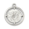 Hammered 304 Stainless Steel Pendants STAS-Z192-01P-1