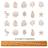 100Pcs Unfinished Wood Piece Decorations WOOD-CJ0001-58-2