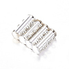 3-strands Brass Magnetic Slide Lock Clasps LS-E214-S-NR-1