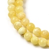 Natural Yellow Jade Beadd Strands G-A274-A01-4mm-4
