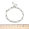 304 Stainless Steel Oval Link Anklets for Women AJEW-U025-01P-5