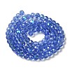 Electroplate Transparent Glass Beads Strands EGLA-A035-T6mm-L14-2