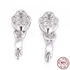 Anti-Tarnish Rhodium Plated 925 Sterling Silver Pendant Bails STER-L058-021P-4
