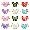 12Pcs 6 Colors Alloy Enamel Connector Charms ENAM-YW0008-53-2