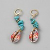 Alloy Shell Shape Leverback Earrings EJEW-WH0004-194E-1