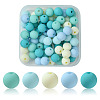 70Pcs Rubberized Style Acrylic Beads MACR-FS0001-71A-1