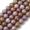 Natural Lepidolite/Purple Mica Stone Beads Strands G-K401-A01-12mm-2