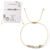 Chakra Adjustable Natural Smoky Quartz Bead Braided Bead Bracelets UY1901-3-1