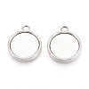 Tibetan Style Alloy Pendants Cabochon Settings PALLOY-N178-12AS-D-1