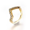 Adjustable Brass Micro Pave Cubic Zirconia Finger Rings RJEW-L086-06G-2
