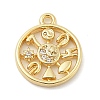 Brass Micro Pave Cubic Zirconia Pendants KK-I380-20G-1